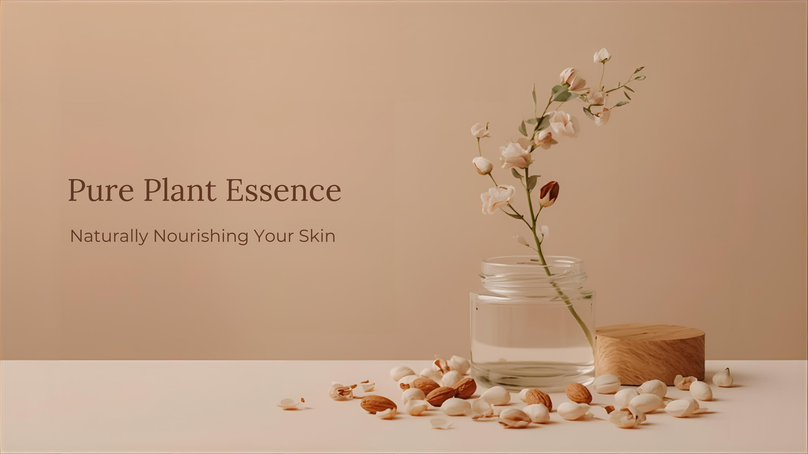 Serene Banner Featuring Glass Jar and Cascading Elements